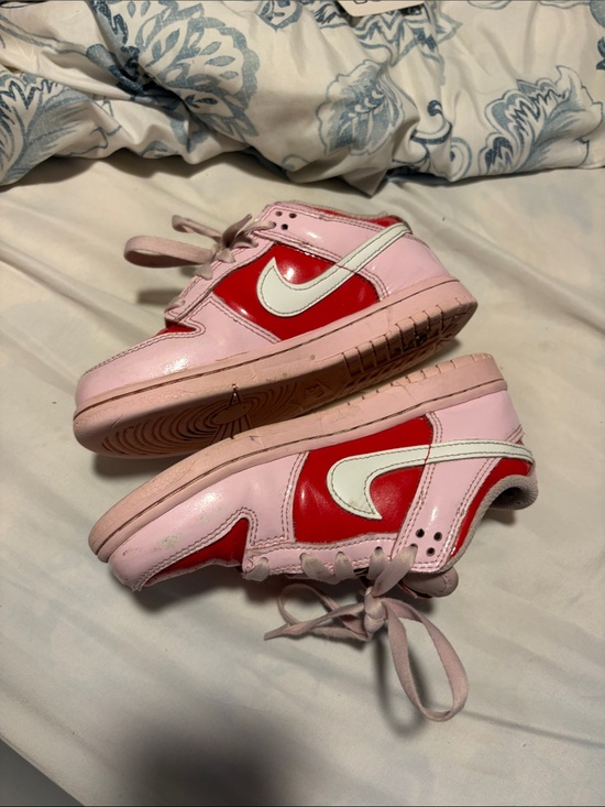 Nike Other - Nike Pink and Red Kids Low-Top Sneakers with White Swoosh